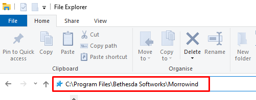 Morrowind save location on Windows File Explorer