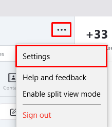 Windows Skype settings button