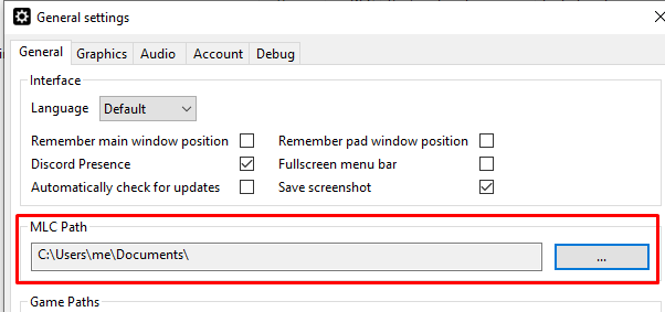 The MLC path in Cemu, where your save data is located